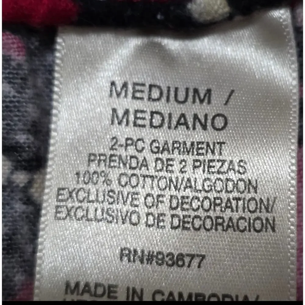 Red Scottie Yorkie Pajama Lounge Pants Cute Dog Women's Size Medium Cozy‎